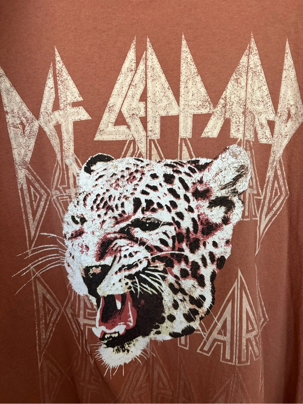 Def Leppard Graphic Tee - Rust Brown
